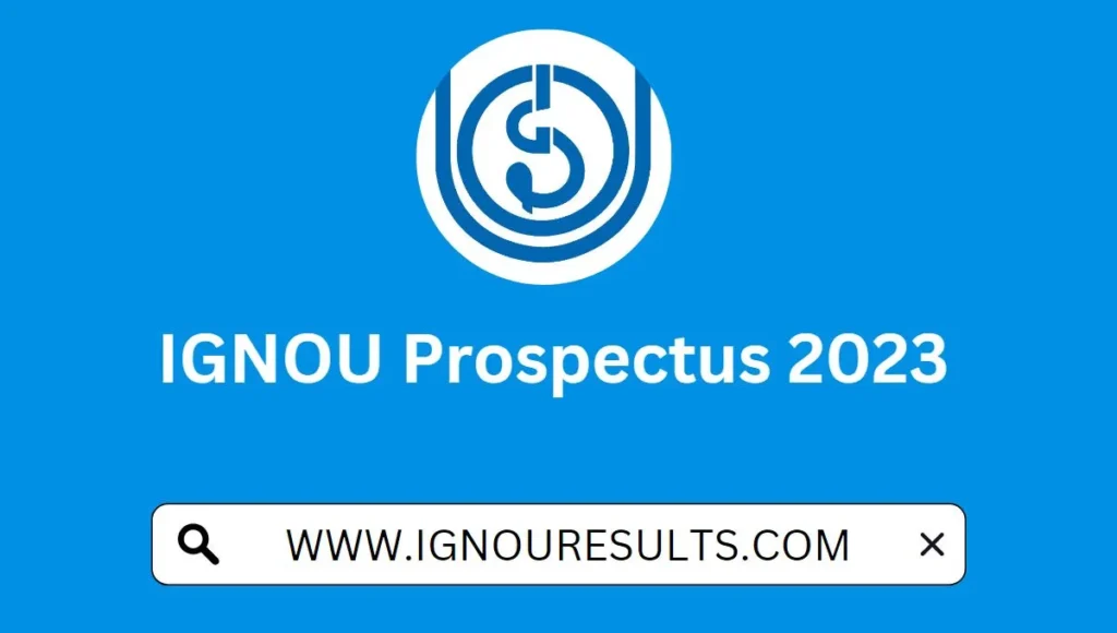 IGNOU Prospectus 2023
