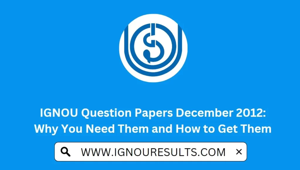 IGNOU Question Papers