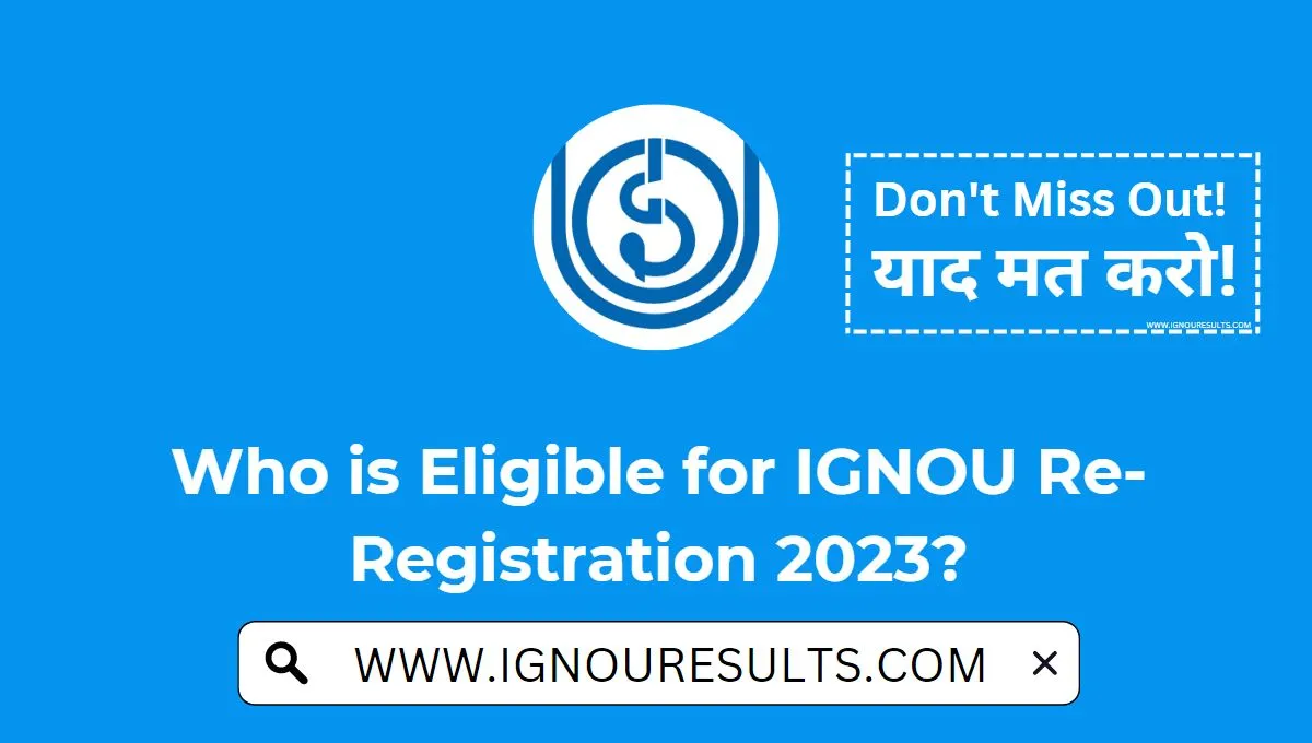 IGNOU Re-Registration 2023