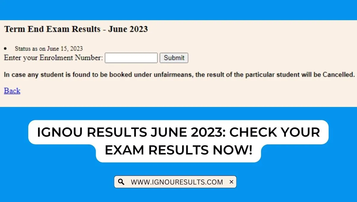 IGNOU Results June 2023