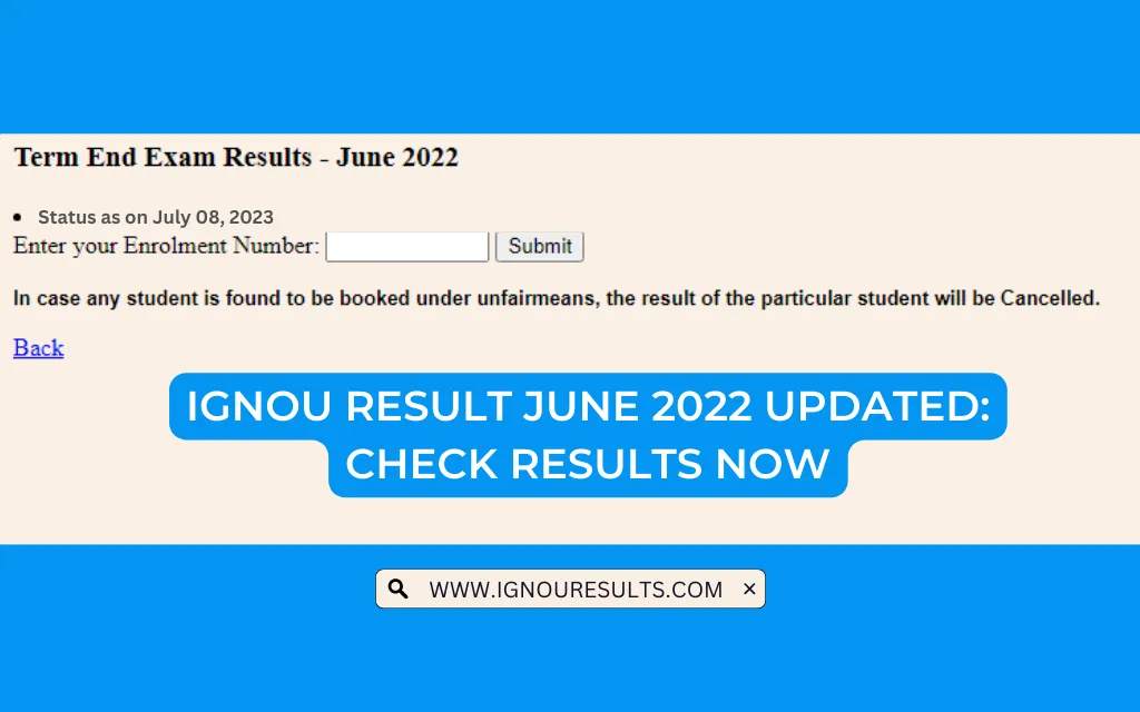 IGNOU Result June 2022