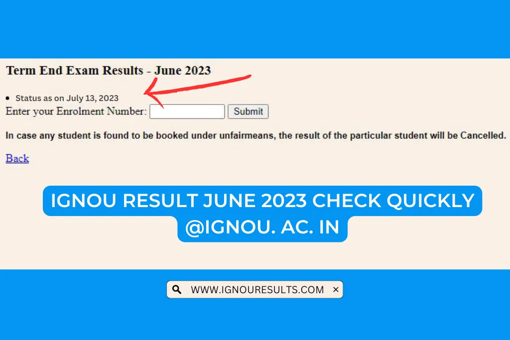IGNOU Result June 2023