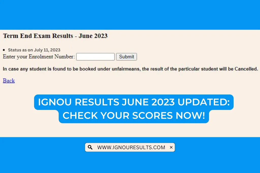 IGNOU Results June 2023 