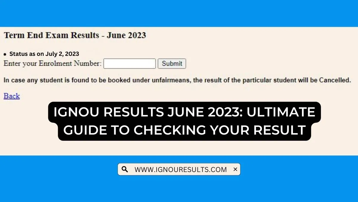 IGNOU Results June 2023