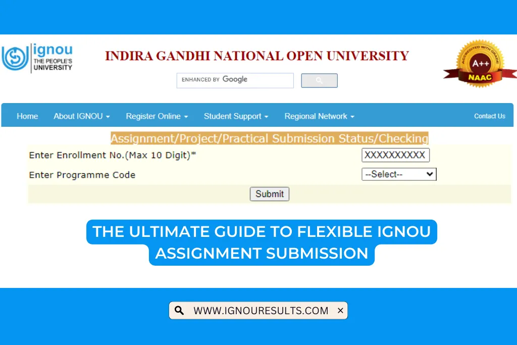 ignou online mode assignment submission