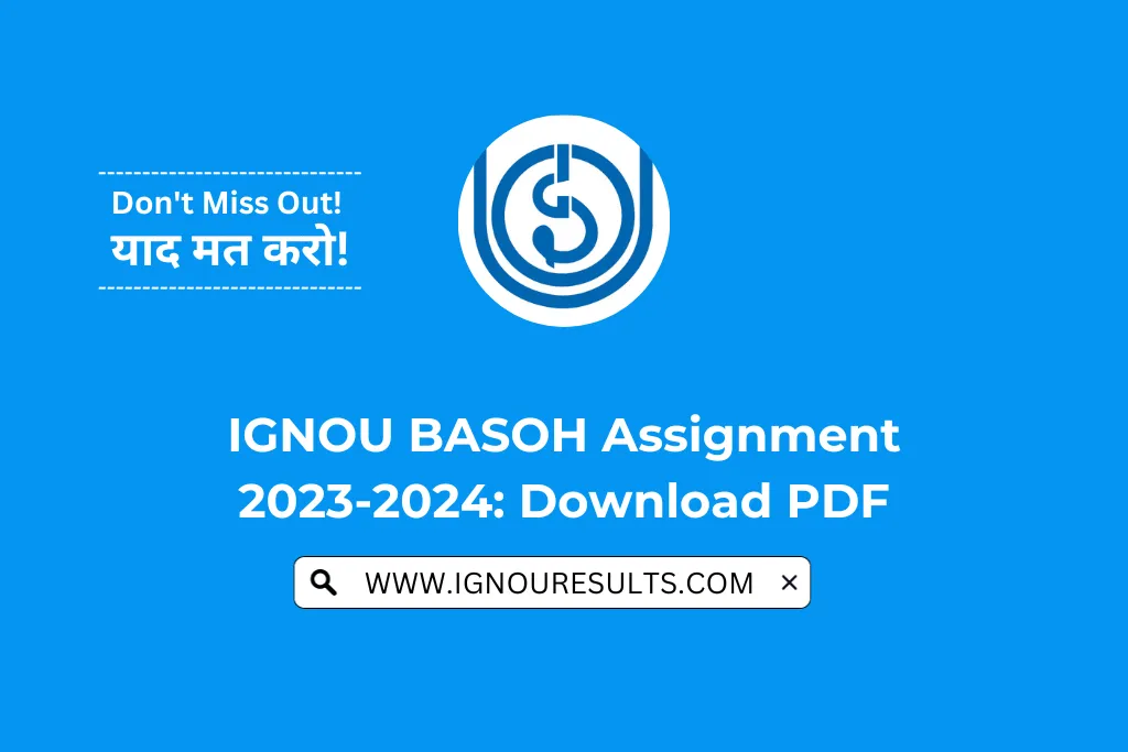 IGNOU BASOH Assignment