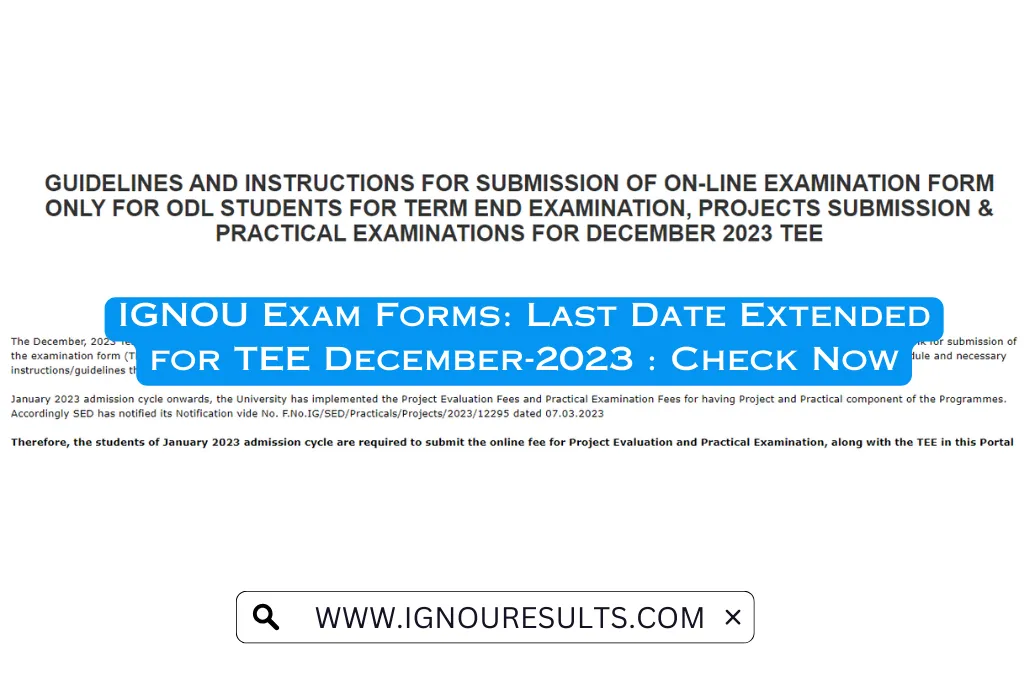 IGNOU Exam Forms