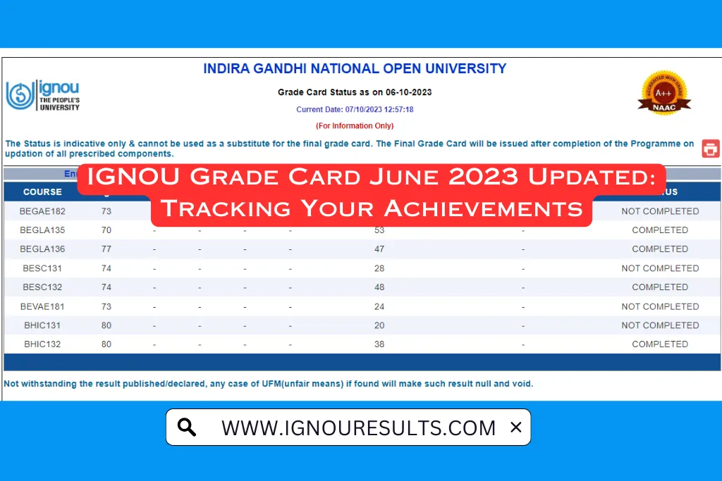 IGNOU Grade Card