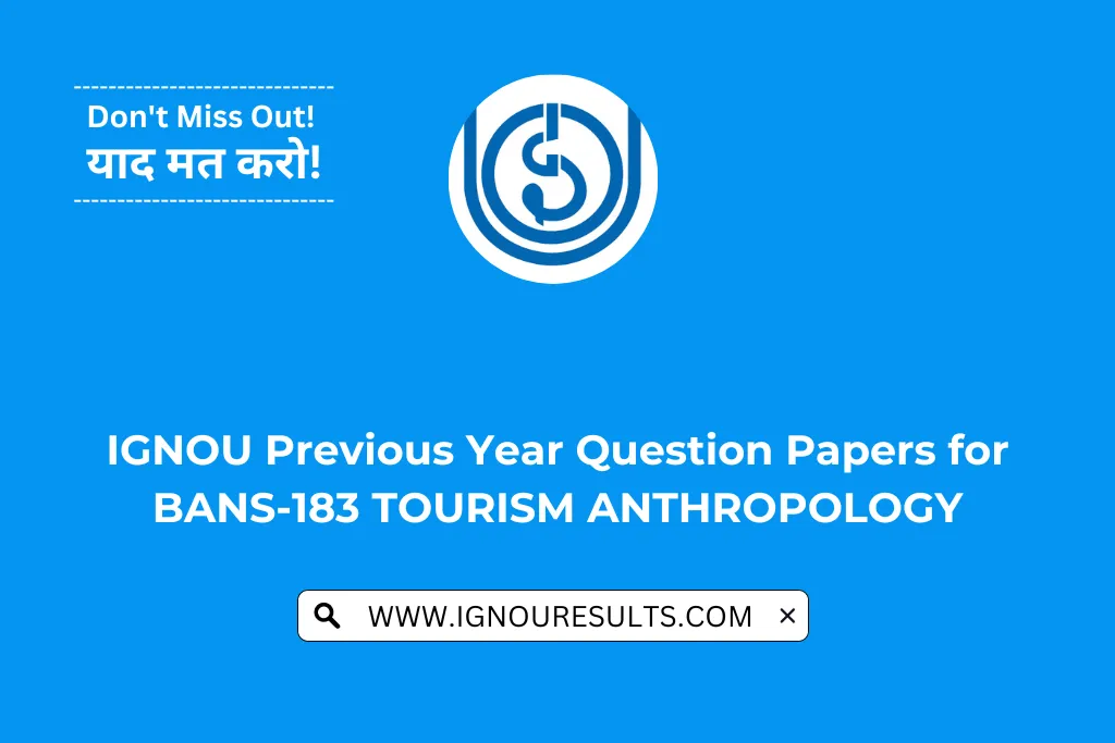 IGNOU Previous Year Question